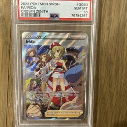 2023 POKÉMON SWSH FA/IRIDA CROWN ZÉNITH  PSA 10