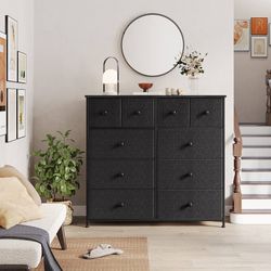 10-Drawer Bedroom Dresser, Fabric Storage Tower $60