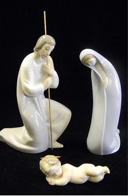 Vintage Lladro 3-Piece Holy Family Nativity Set #4533 #4534 #4535 Matte Finish