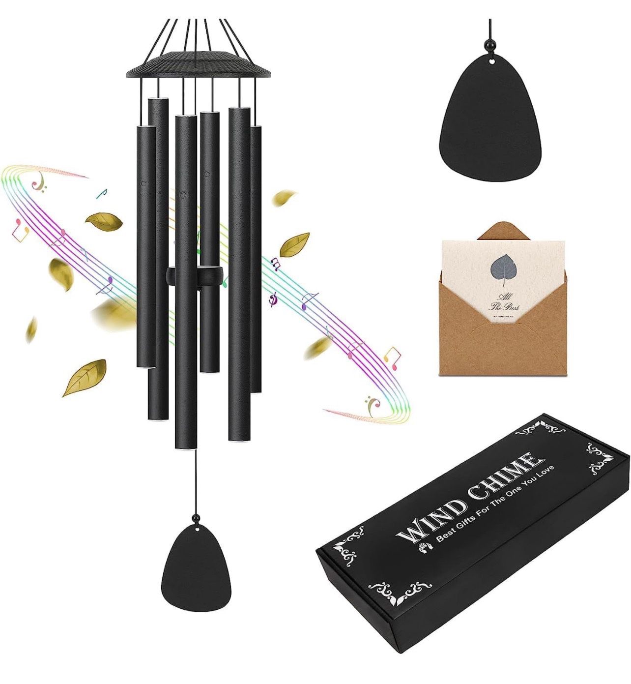 Outdoor Memorial Wind Chimes for Soothing Garden Decor and Sympathy Gifts - Large Deep Tone Melodic Tones - Best Gift for Mom, Women, Grandma, Neighbo