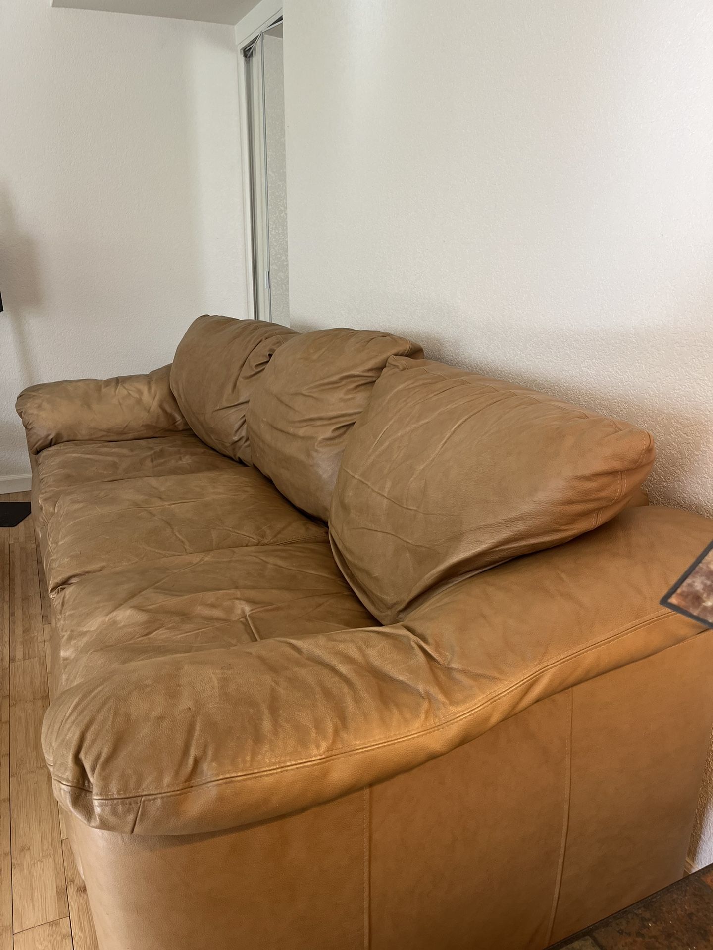 Leather Couch and love Seat