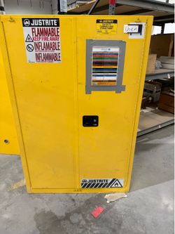 Justrite Flammable Liquid Safety Storage Cabinet – Industrial Chemical Cabinet