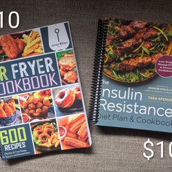 Cookbooks AIR FRYER COOKBOOK/The Insulin Resistance Diet Plan Cookbook $10 EACH