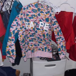 Cotton Candy Bape Spell Out Jacket 