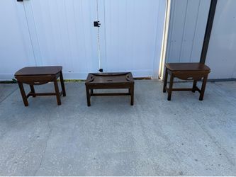 Vintage Mid-Century Modern 3-Piece Nesting Table Set – Great Restoration Project!