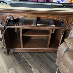 Oak wood tv stand