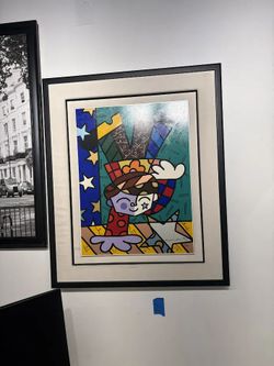 Pop Art Portrait (Romero Britto-Style) – Framed Artwork – $1,200