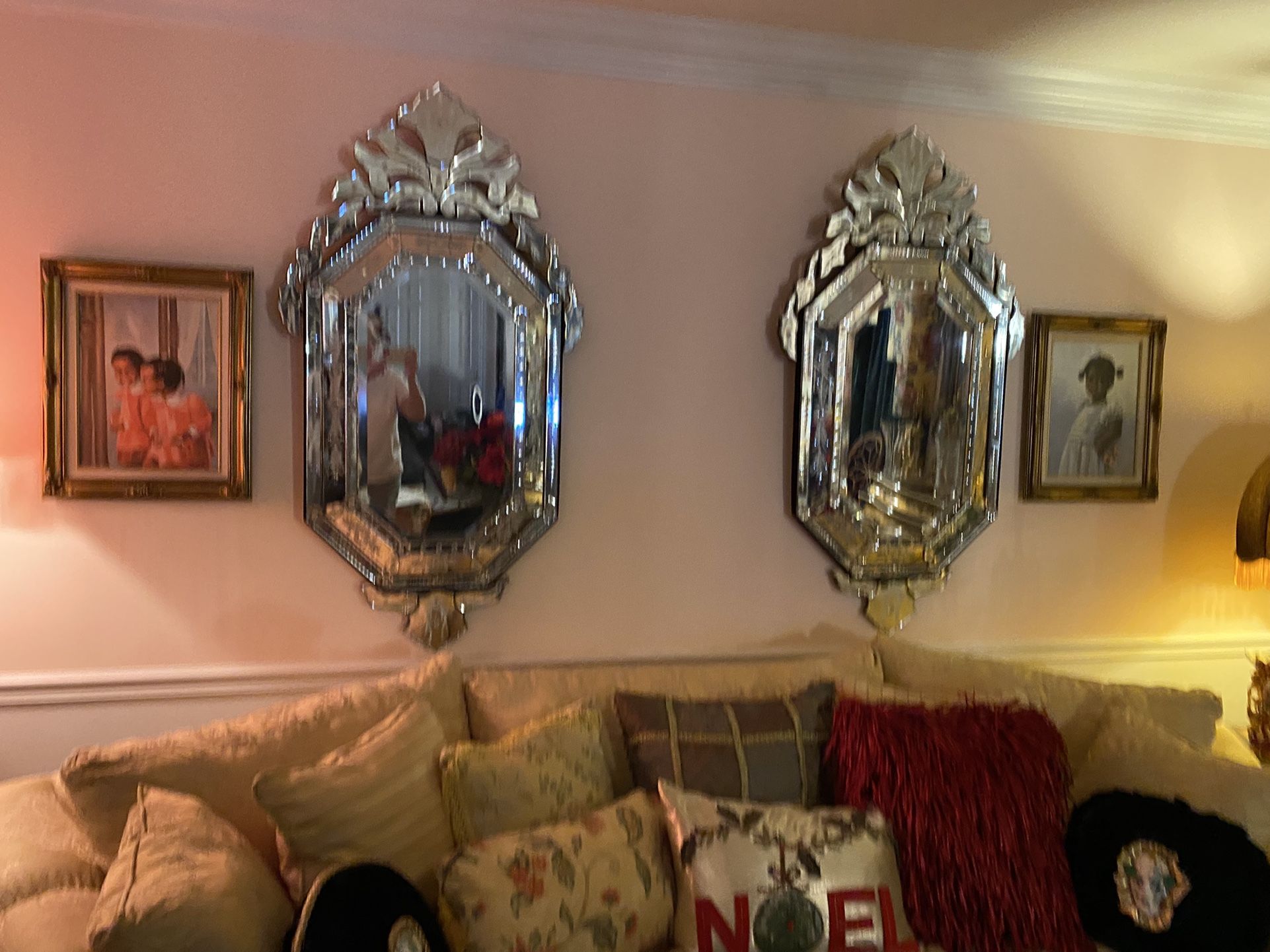 Venetian mirror Large 400.00 Next Size 250. Imported