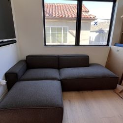 Jonathan Side Chaise Sofa With Ottoman 