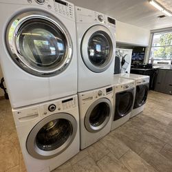 Washer & Dryer Sets Side By Side Or Stacked! 