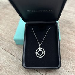 Tiffany & Co. 18K Diamond Atlas Pendant Necklace