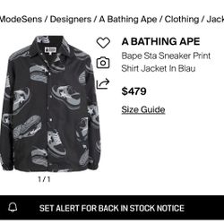 Bape Sta print Jacket, Grey/White