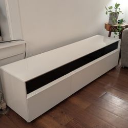 Modern CB2 Credenza – Soft-Close Drawers, Excellent Condition