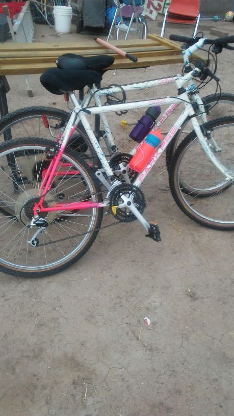 Two park pre mountain bikes quick release