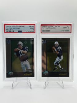 1998 Bowman Chrome Peyton Manning PSA 9 Lot