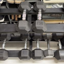 Rubber Dumbell Weight And Rack