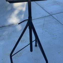 Vintage Wrought Iron Industial 36” Tall Stand 