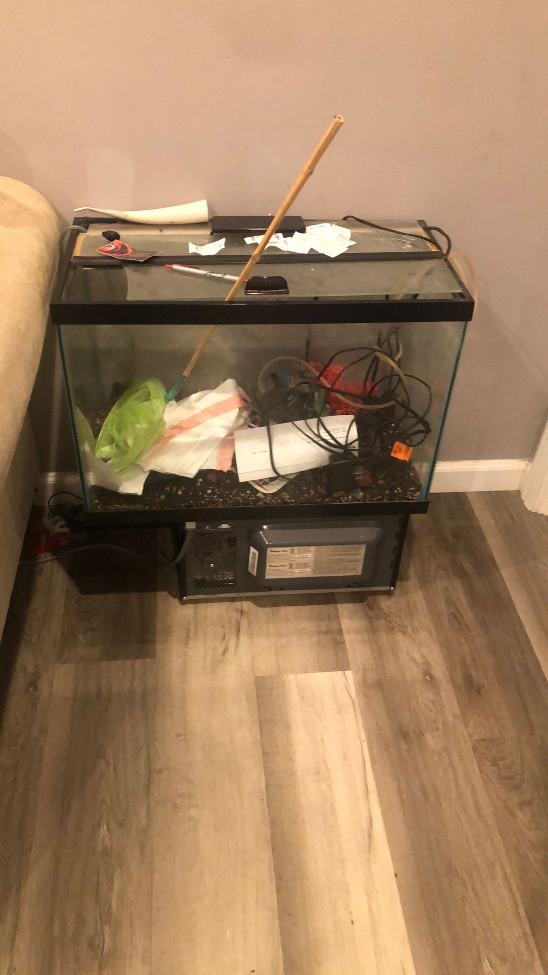 Fish Tank And Microwave