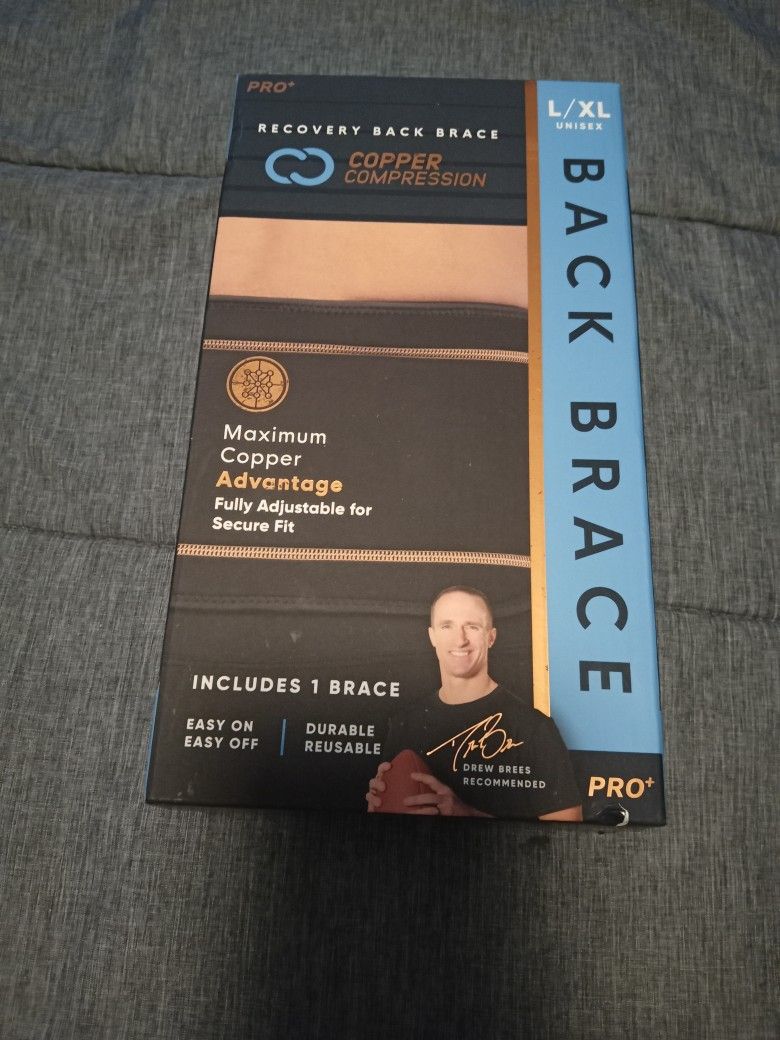 Copper Compression Recovery Back Brace