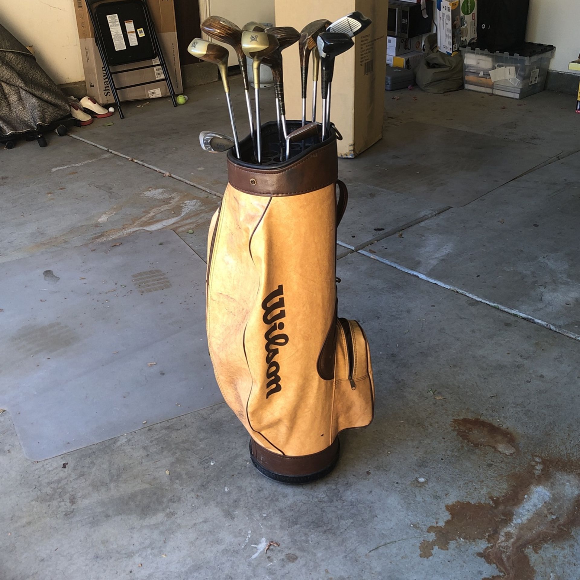 Golf Clubs with Wilson Bag