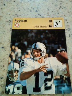 Vintage 1978 sportscaster football/ Ken stabler/ Olympic collector card # 17-15