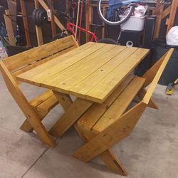 Outdoor Table and Benches