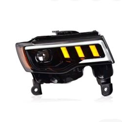 ABS Plastic Exterior Front LEd Headlights For Jeep Grand Cherokee Year, 2014 To 2020 Jeep Grand Cherokee 
