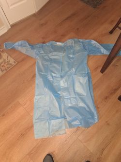 Blue Disposable Isolation Gown