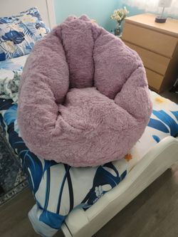 Fluffy Bean Bag Chair Pink