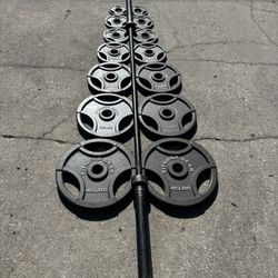 Olympic Weight Plates And Barbell