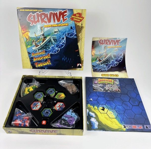 survive: escape from Atlantis 30th anniversary edition board game complete