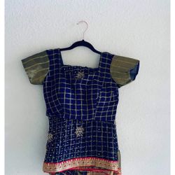 Saree With Blouse False Piko Done