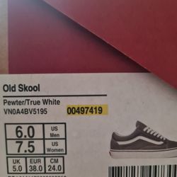 Grey/white Vans 