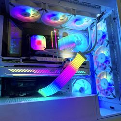 High-End Liquid Cooled Gaming PC — i9-14900KF / ROG RTX 3090 White / 64GB DDR5 6400MHz / 2TB SSD