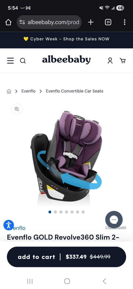Evenflo 360 Carseat