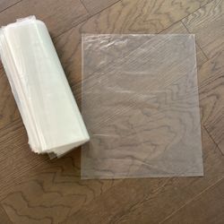 100pacFlat Open Clear Plastic Poly Bags Brand