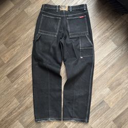 Y2K Vintage Baggy Carpenter Ecko Black Jeans 38