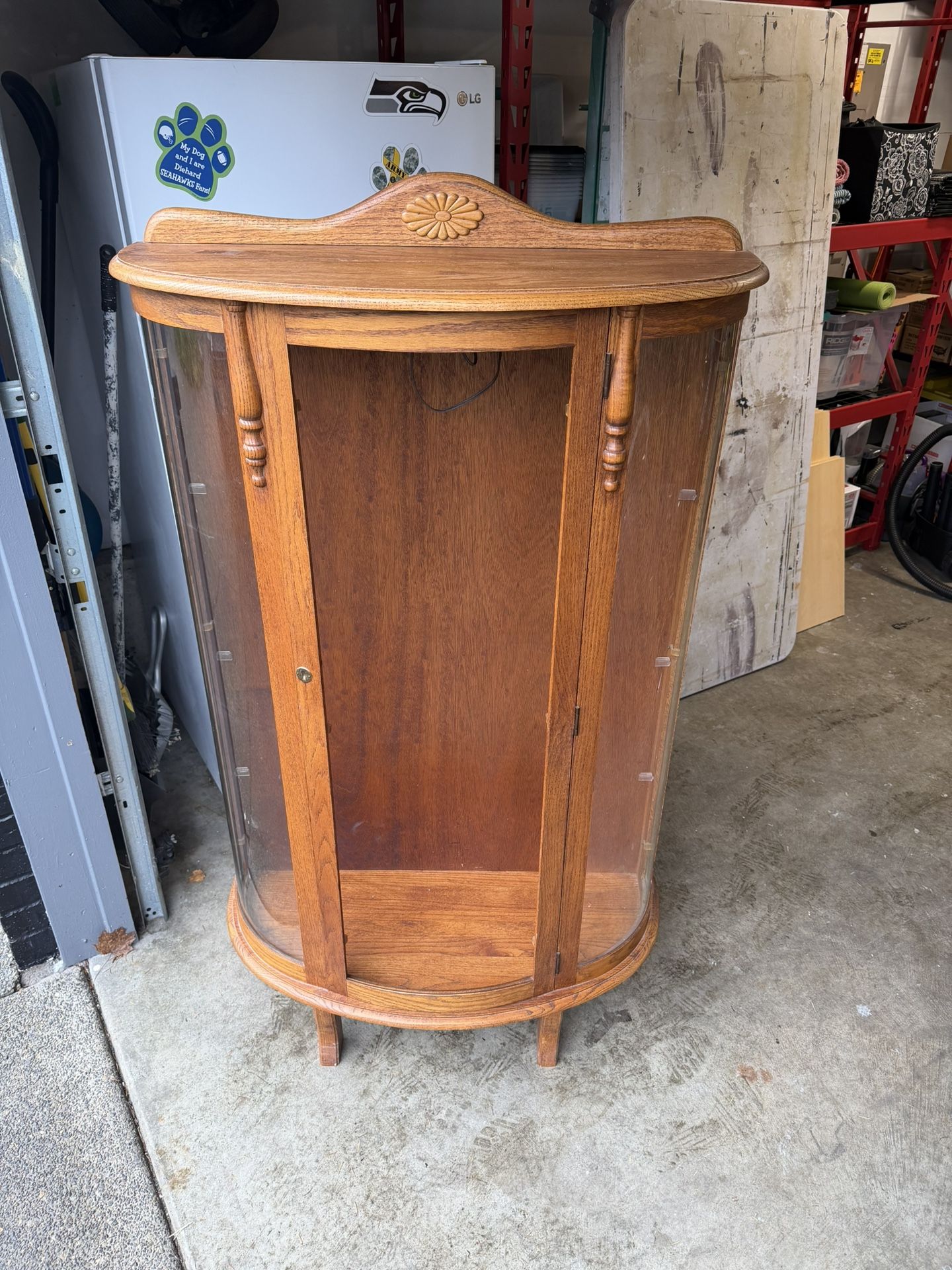 Oak Curio Cabinet 