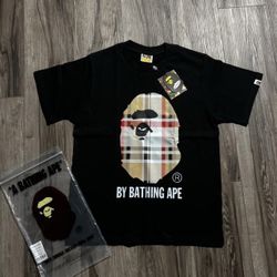 Black Burberry Bape tee Size Small
