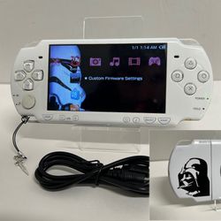 RARE Star Wars Darth Vader PSP 2001 W/ CFW All Star Wars Games + USB Charger 