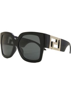 Versace Woman Sunglasses Black Frame, Dark Grey Lenses, 59MM