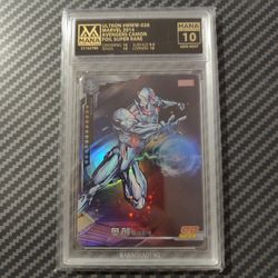 Ultron Iron Man foil Camon 2014 card Disney Marvel MANA GRADED GEM MINT 10 POP 1