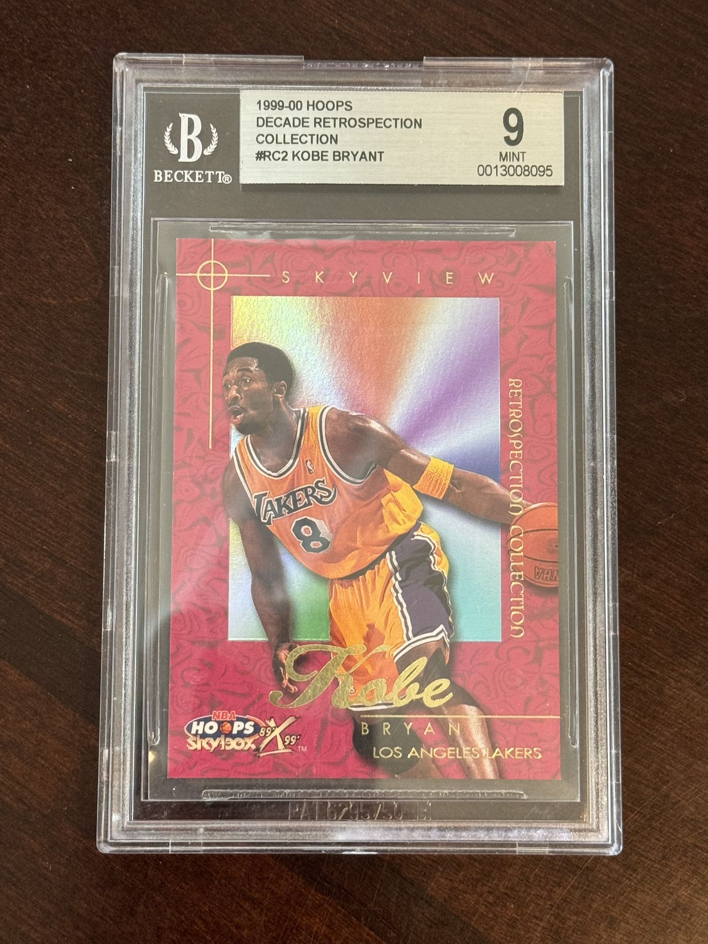 1999 Kobe Bryant Hoops Decade Retrospection Collection #RC2 BGS 9 LA Lakers  