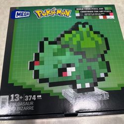 MEGA Pokemon Bulbasaur Pixel Art Building Set