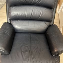 Oversized Leather Upholstered Chair