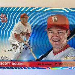Scott Rolen 2025 Topps Chrome Platinum [Blue Vibrations Refractor] /150