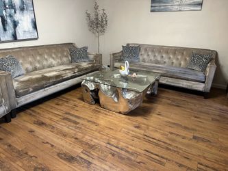 Z Gallery Couch Set Silver