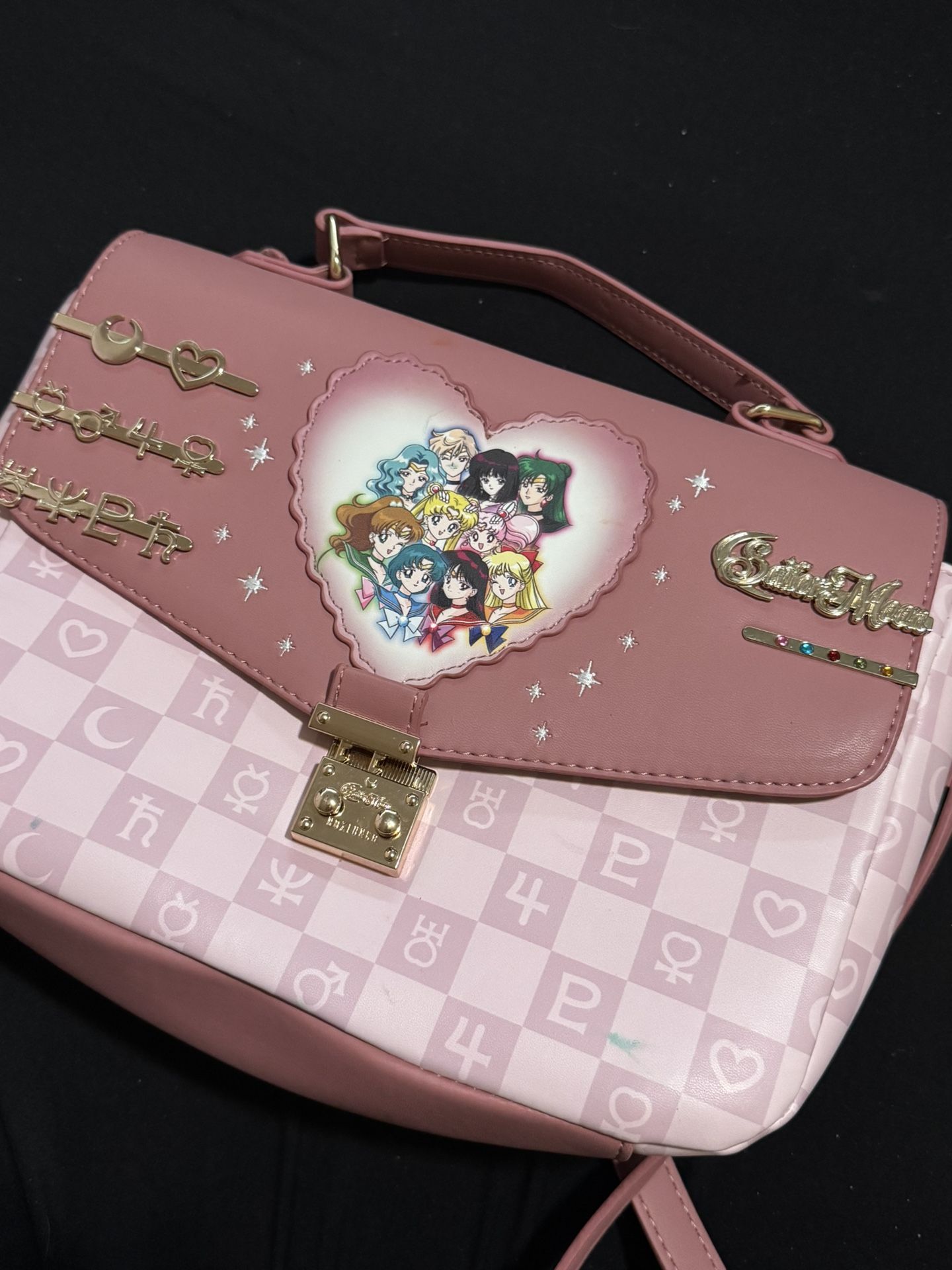 Sailormoon Sailor Guardians Group Pink Crossbody Bag