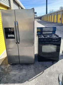 Stainless Steel G e Fridge Black Whirlpool stoves 5 burner