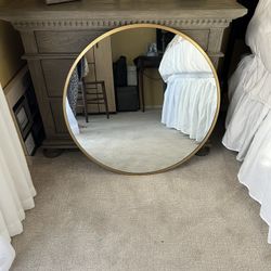 Gold Round Mirror 